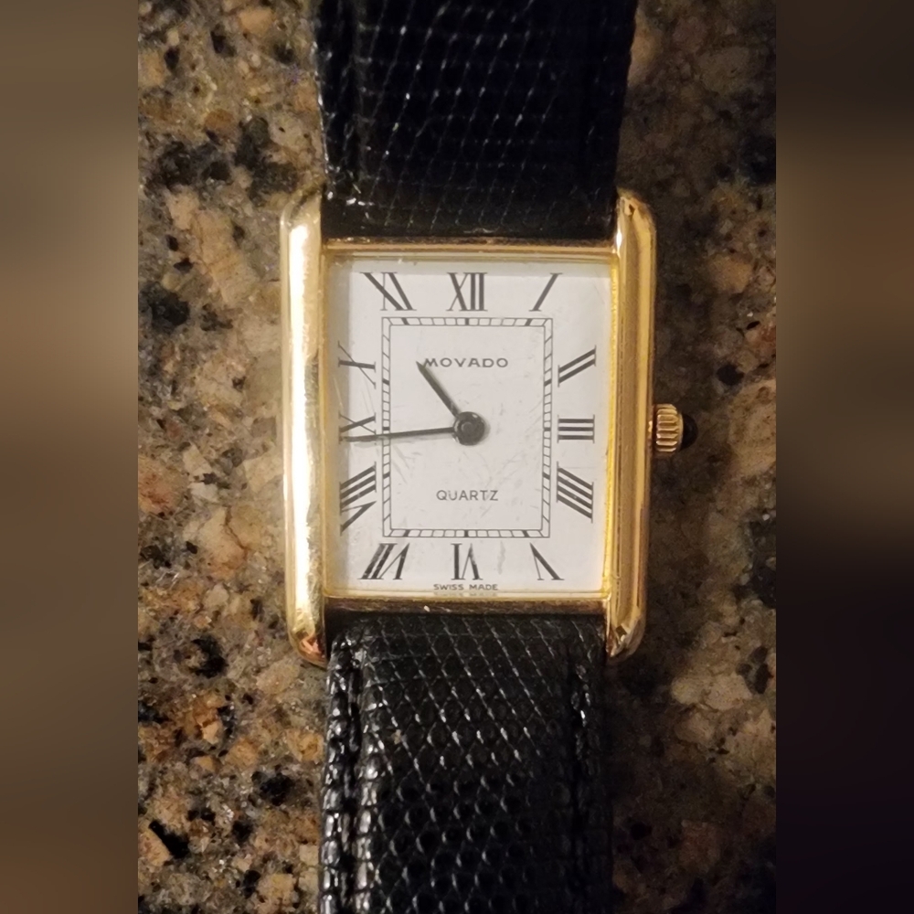 Movado Mens Tank Watch 